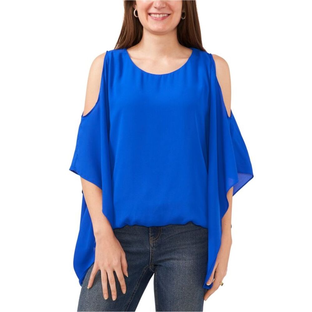 SAM AND JESS Womens Cape Sleeve Cold Shoulder Blouse, NWT